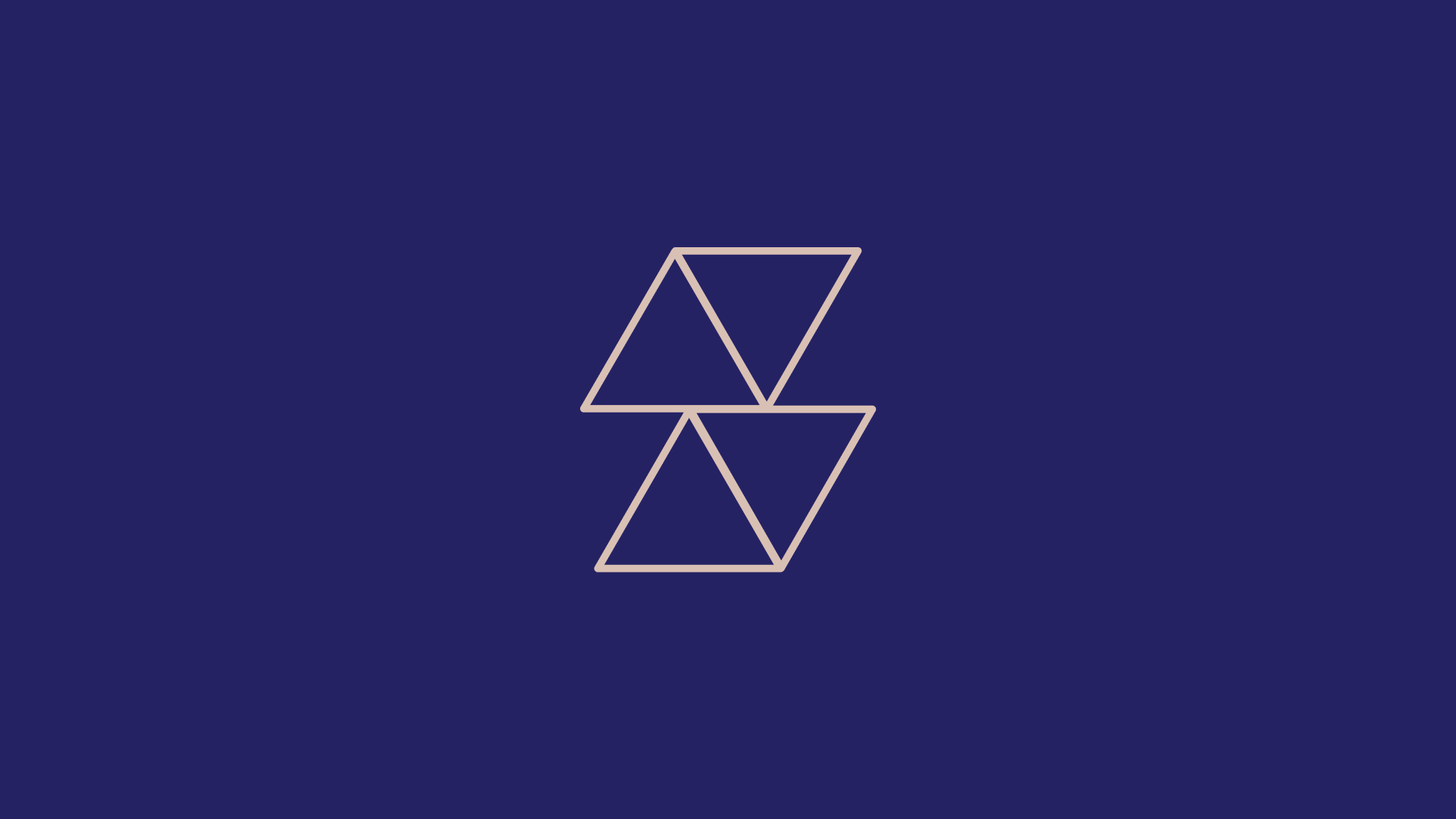 Scenehunt — geometric logo mark on royal blue